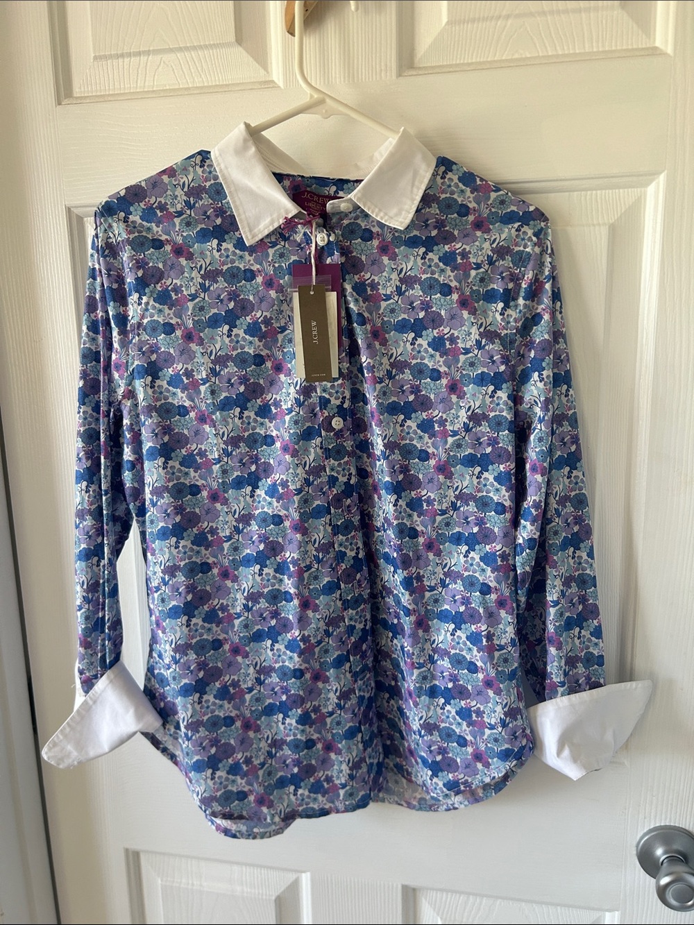 J. Crew Women’s Liberty of London Floral Button-Up Blouse